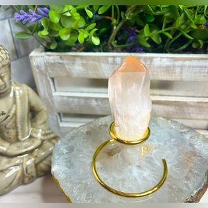 Pink Pineapple Quartz on Stand